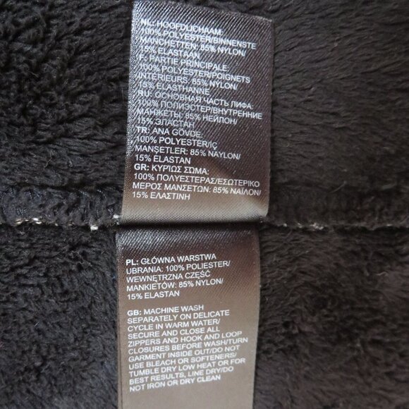 The north face women's winter jacket size XL black/white inside thick fleece - Picture 8 of 13